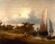 Thomas Gainsborough A Coastal Landscape painting